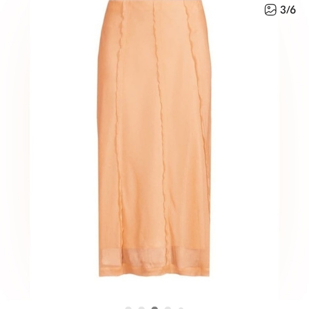 Vince Soft Peach Midi Skirt